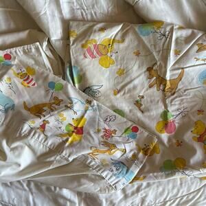 Vintage 1970s Winnie the Pooh Sheet Bedding Sears Perma-Prest Disney twin